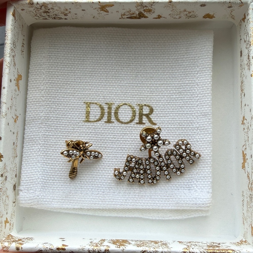 Dior Bee Mismatch Earrings